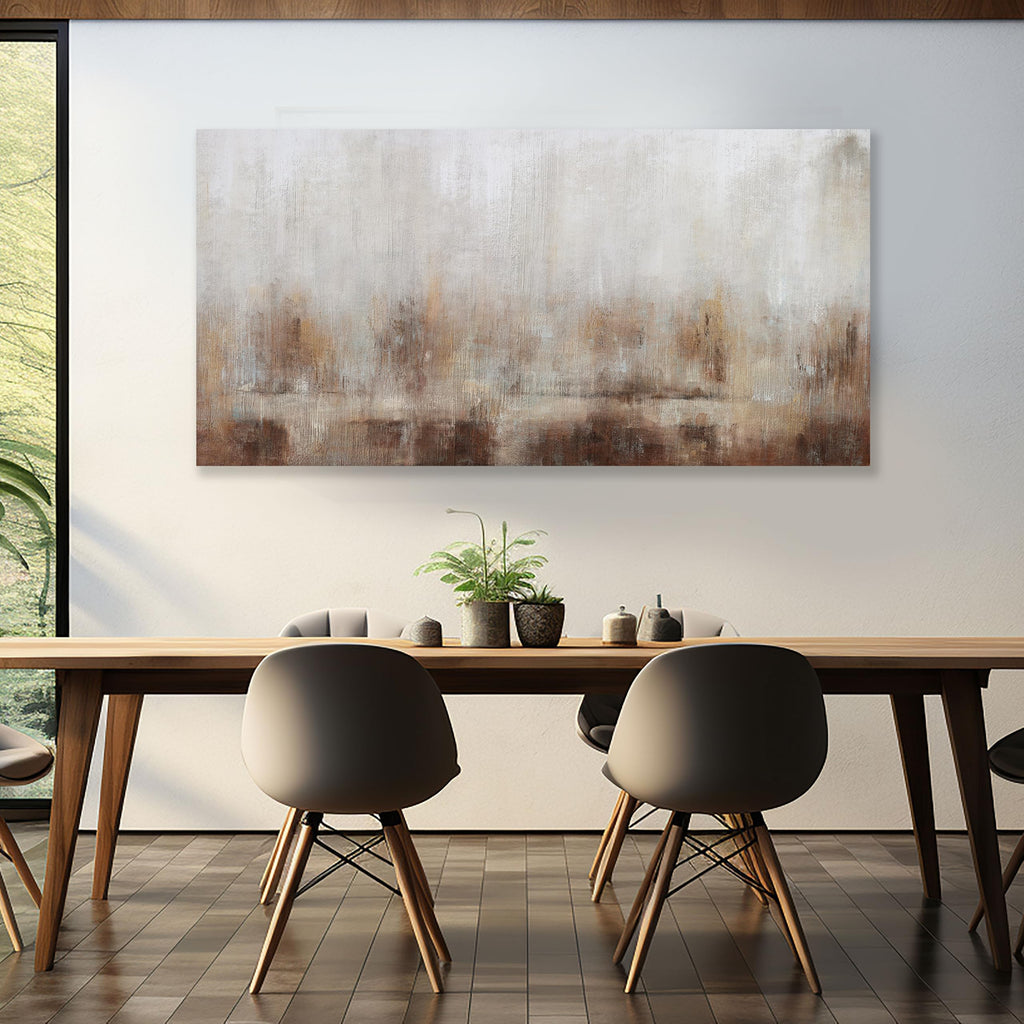 Abstract Wall Art Home Decor Wall Brown Canvas Print Wall Art Framed Modern Abstract Artwork Bedroom Dining Room Home
