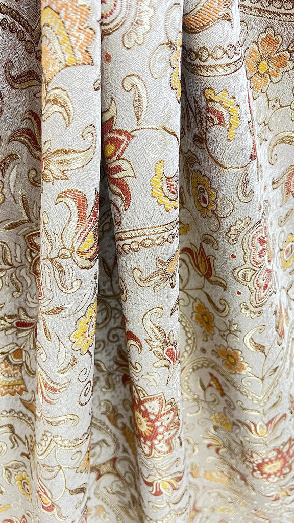 Moroccan Ornate Design Luxurious Classic Fabric for Upholstery, Window Treatments, Craft Projects - Width 54 inches