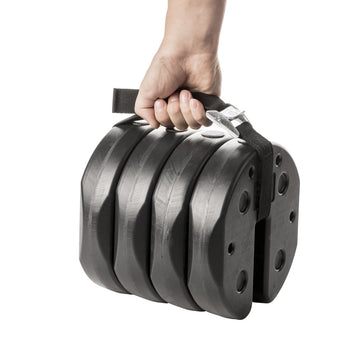 40 Pound Canopy Weight Set of 4 and Carry Strap with No-Pinch Design - Easy Installation and Removal to Secure Tents