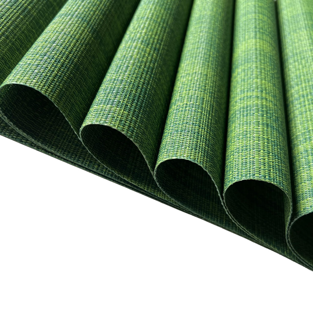 Placemats Set of 6 for Dining Table, 17.7" x 11.8", Hunter Green