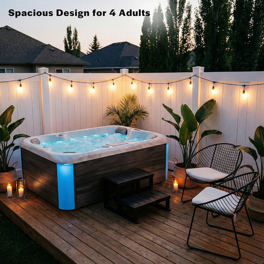 Luxury Outdoor Hot Tub - Premium Backyard Hydrotherapy Oasis | An elite hydrotherapy lounge designed to transform