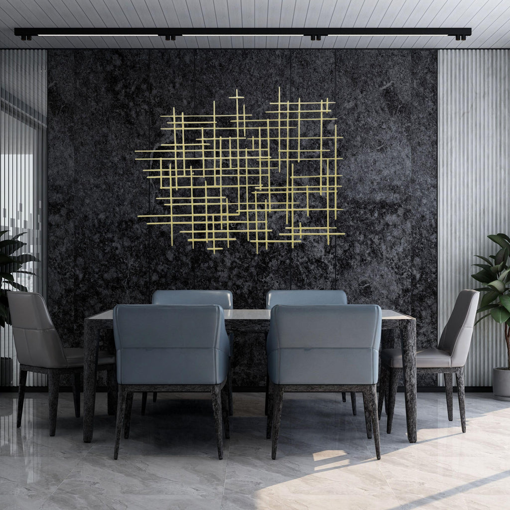 Metal Wall Art Geometric Abstract Modern Contemporary Cross