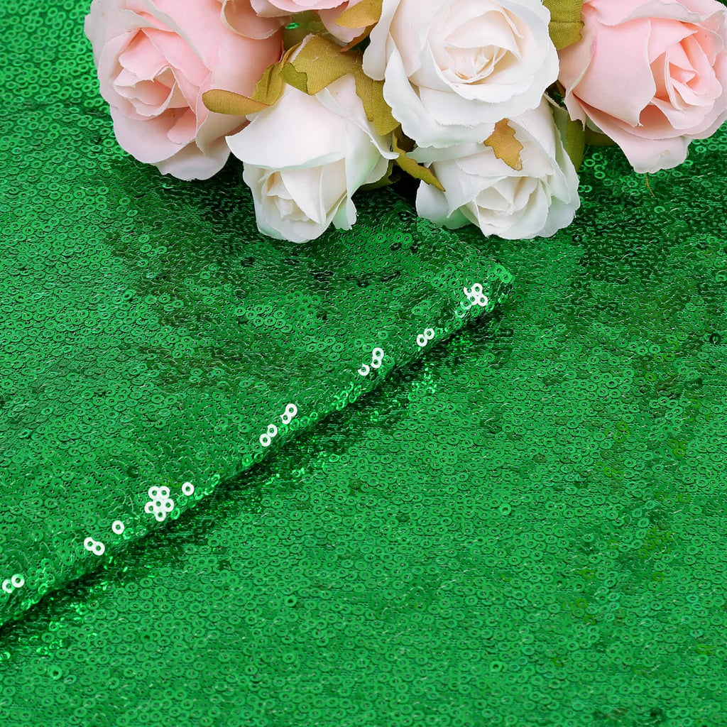 Green Sequin Tablecloths St. Patrick's Day Holiday Christmas Decorations