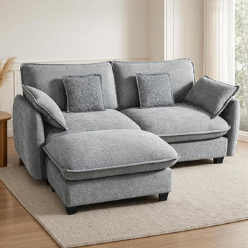 MCombo Oversized Modular Sectional Sofa, FSC Certified L Shaped Cloud Sectional Couches for Living Room