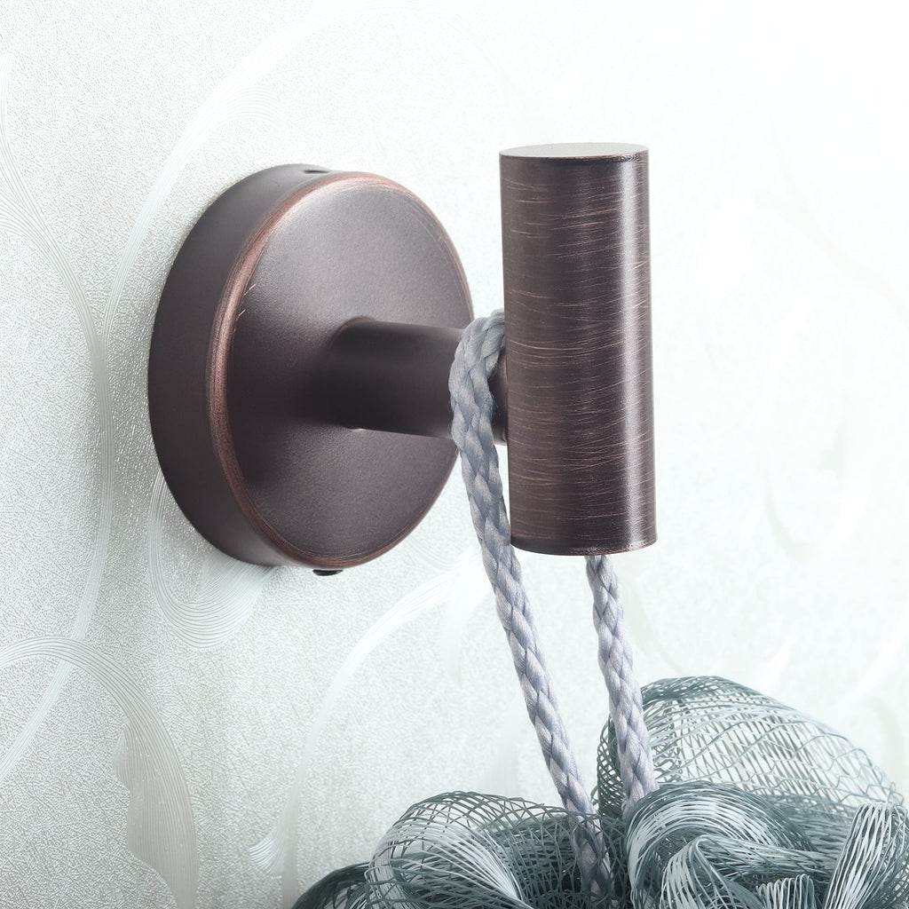 Bathroom Robe Towel Hooks Coat Wall Hook Stainless Steel Heavy Duty Door Hanger Clothes Cabinet Closet Sponges Hook