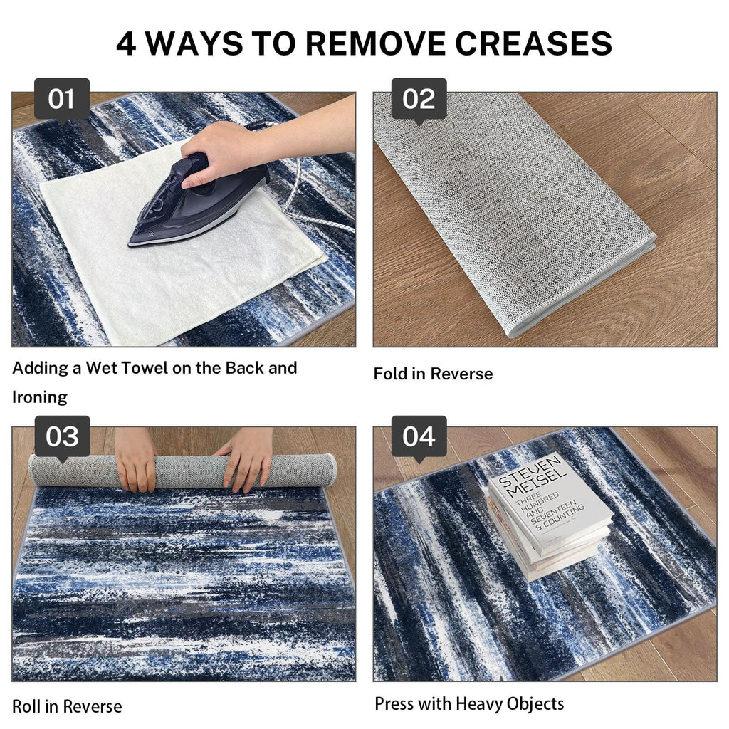 Abstract Washable Runners 2x10 Runner Rug Non Slip