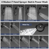 High Pressure Rain Showerhead Combo, 2026 Magnetic Shower Head Set with Detachable 8-Mode Handheld Shower Spray