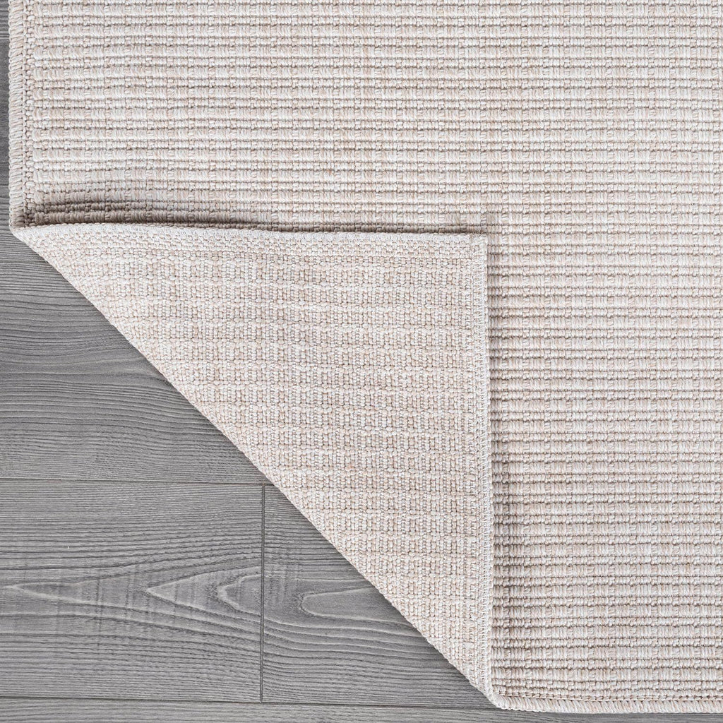 Easy Jute Off White Runner Rug 2x7 Solid Washable Durable Outdoor Indoor Area Rugs for Living Dining Patio Office
