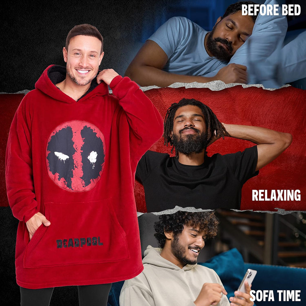 Gifts for Adults & Teens, Soft & Comfortable Blanket Hoodie for Men and Women, Trendy Wearable Blanket for Avengers
