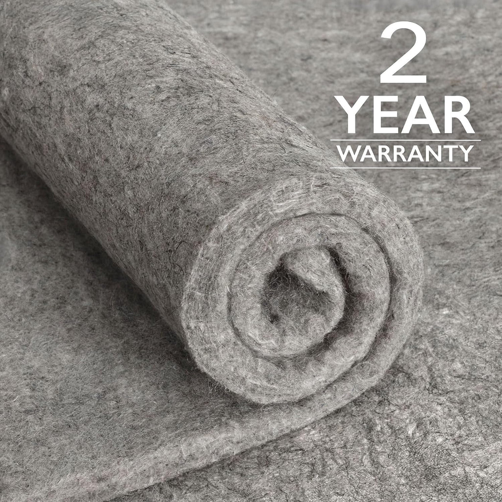 Basics - 9'x12' - 1/2" Thick - 100% Felt - Protective Cushioning Rug Pad - Safe for All Floors and Finishes Including - Set of 108