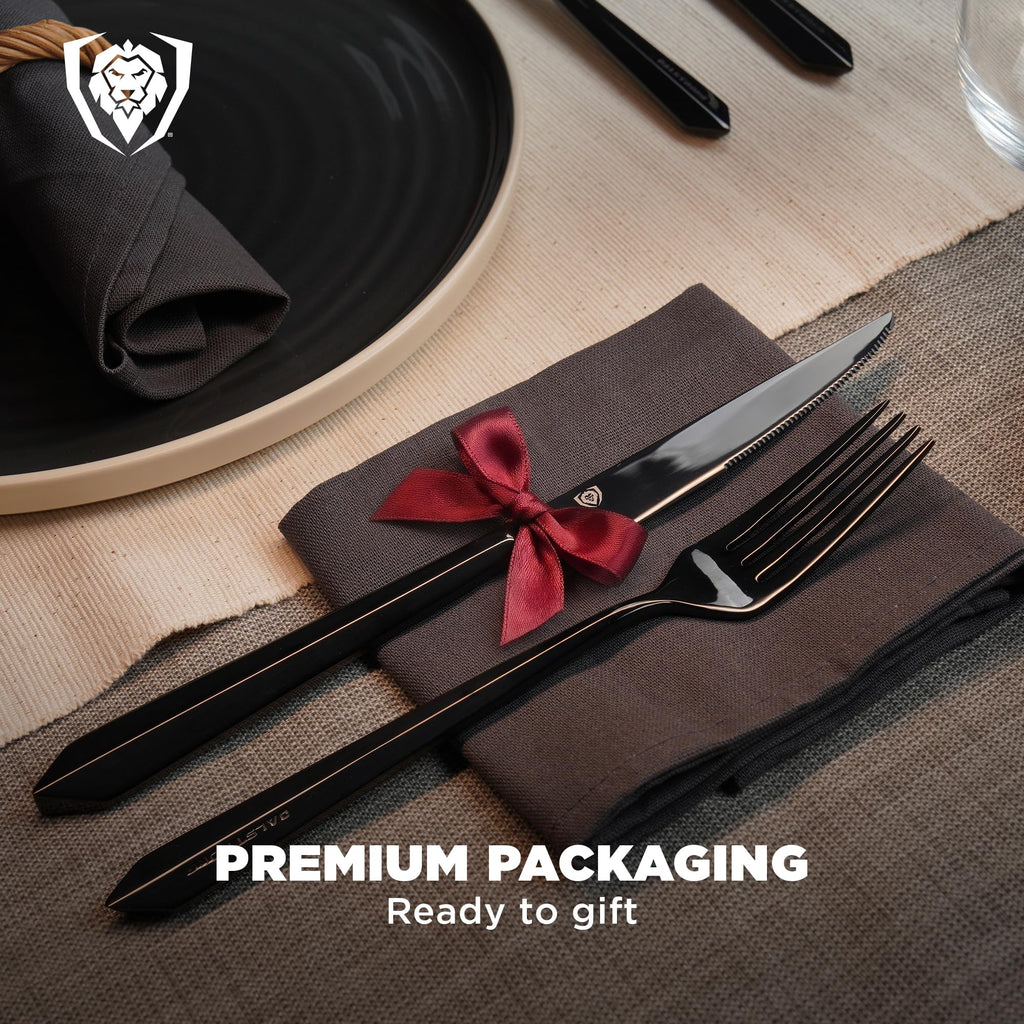 20-Pc Black Flatware Set - High-Carbon Stainless Steel