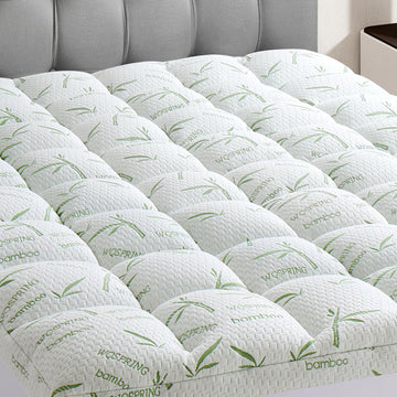 4 Inch Mattress Topper Full Size Memory Foam Bamboo Pillow Top Back Pain | Breathable Hypoallergenic OEKO-TEX