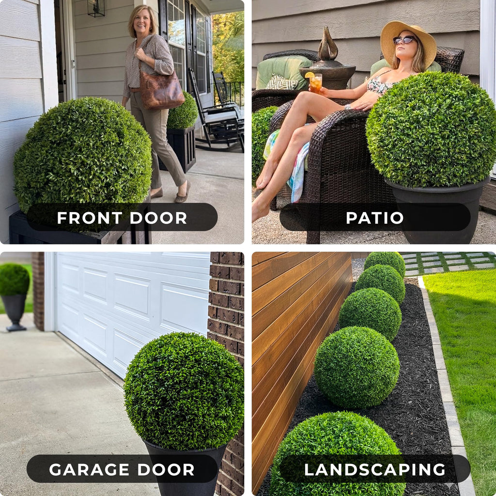 23" XL Faux Topiary Balls, Better Than A Boxwood, 2 Pack