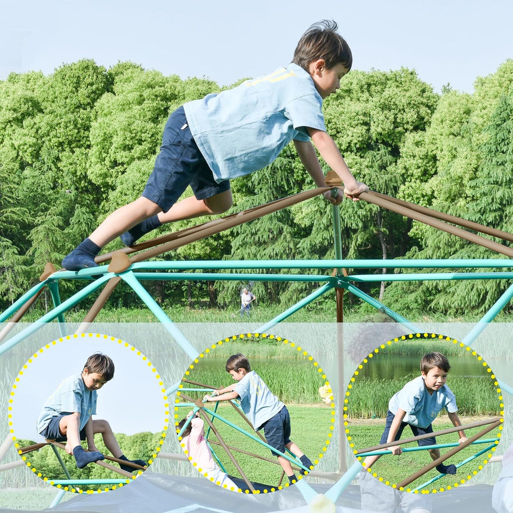 13FT Dome Climber, Outdoor Playground Climbing Dome Jungle Gym | Playground Climber for Kids 3-10, Supporting