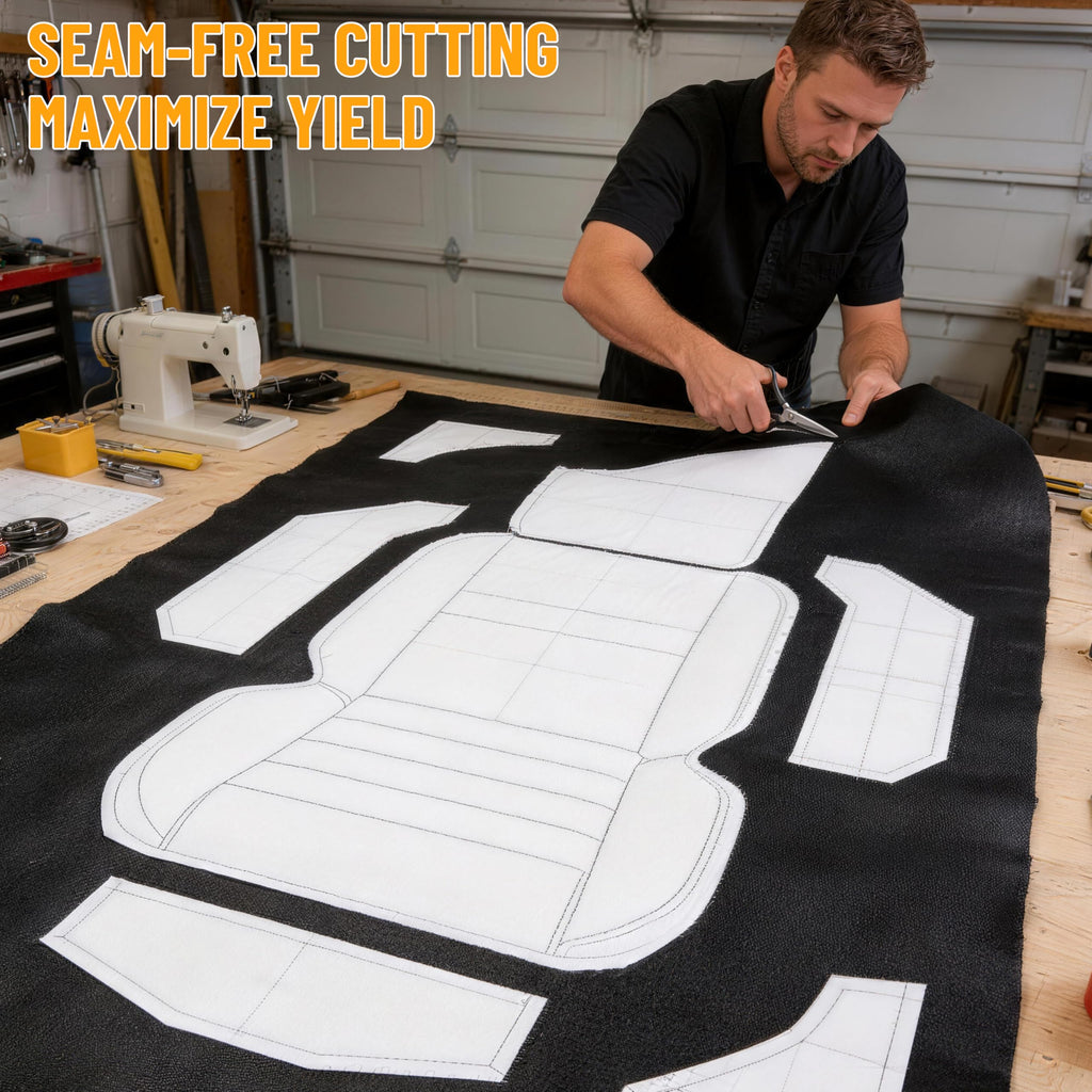 Black : 54"x36" Faux Leather 0.8mm Thick