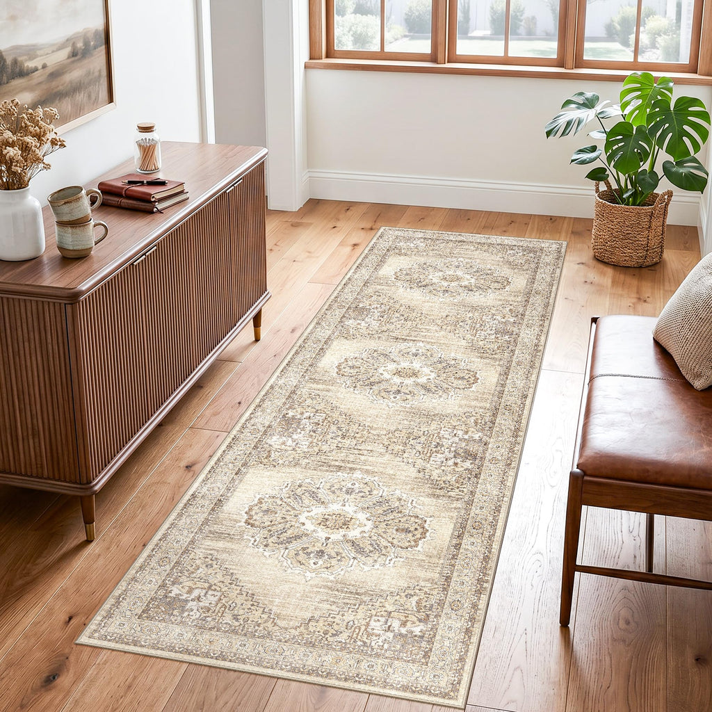 Washable Runner Rug 2x6: Washable Soft Hallway Runner Rug Durable Kitchen Rugs and Mats Non Slip Water Resistant Low