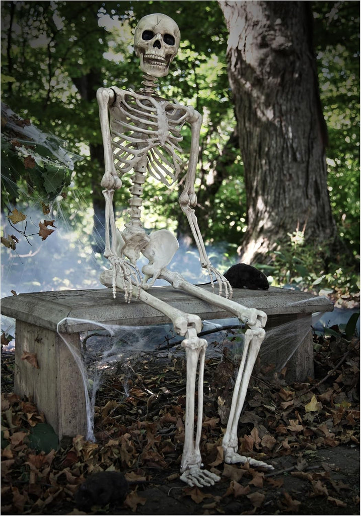 Original Pose-N-Stay Halloween Skeleton, 5 FT - Life-Size