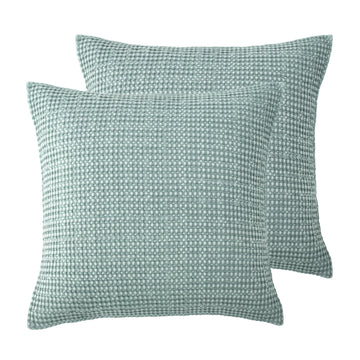 Mills Waffle - Euro Sham (Set of Two) - Spa - Sham Size (26x26in.), No Insert