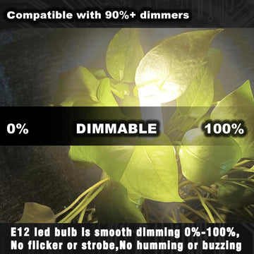 E12 100W Dimmable C7 T6 LED Corn Light Bulbs 4000K 1000lm 10W, 3 Pack
