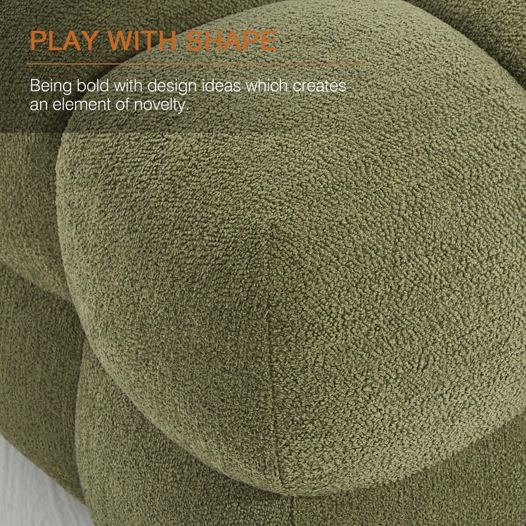 Square Pouf Ottomans Set of 2, Modern Vanity Chair