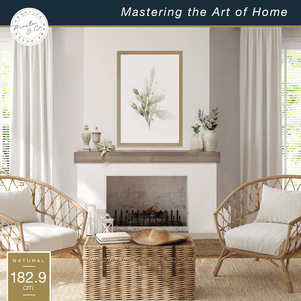 Master & Co Mantel, 72", Antique Natural, Floating Shelf