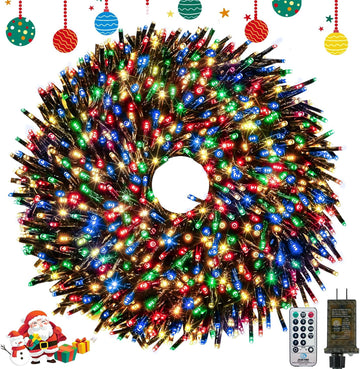 Cluster Lights 50FT 1000 LED String Lights with Remote Multicolor