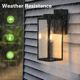Large Outdoor Wall Light, 16 Inch Outdoor Wall Lantern, Dusk to Dawn Exterior Waterproof Wall Sconce
