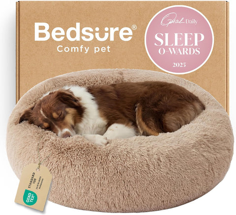 Calming Dog Beds Large Sized Dog - Donut Washable Large Pet Bed