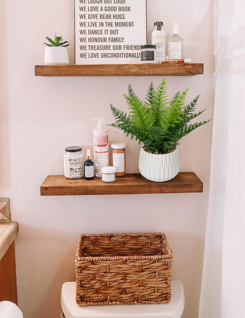Faux Plant Indoor in Ceramic Pot 12" Artificial Potted Fern Fake House Plants for Desk Office Bathroom Garden