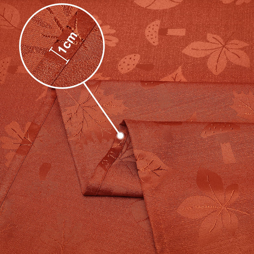 Rectangle Thanksgiving Tablecloth, Waterproof Jacquard Fall Table Cloth, Damask Cloth Table Cover for Harvest Decor