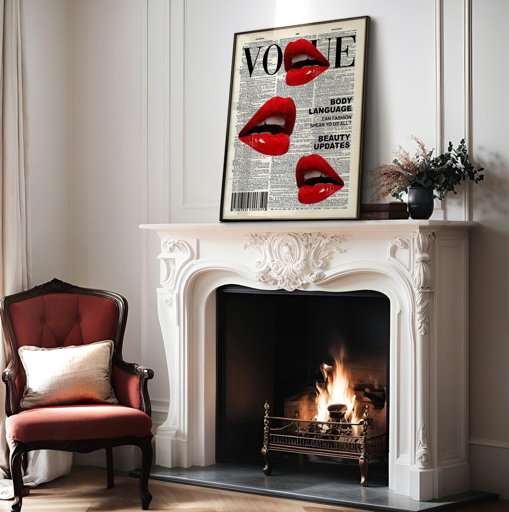 Art Body Language Print - Fashion Poster - Dictionary Art - Modern Wall Design - Chic Gift for Women & Fashionista