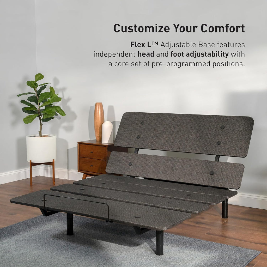 Flex L Adjustable Bed Base Frame - King Size - Wireless Remote Control, Zero Gravity Base for Pressure Relief