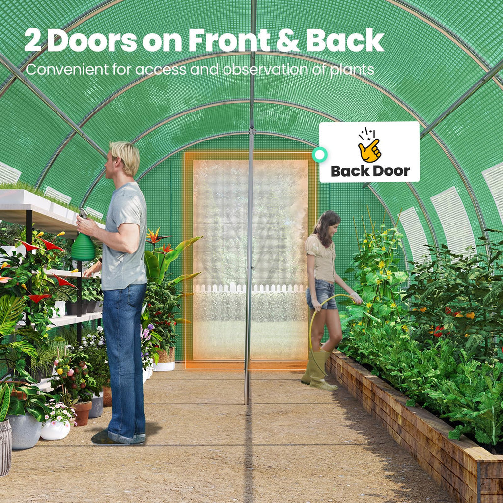 Premium 20x10x6.6FT Greenhouse for Outdoors Large Walk
