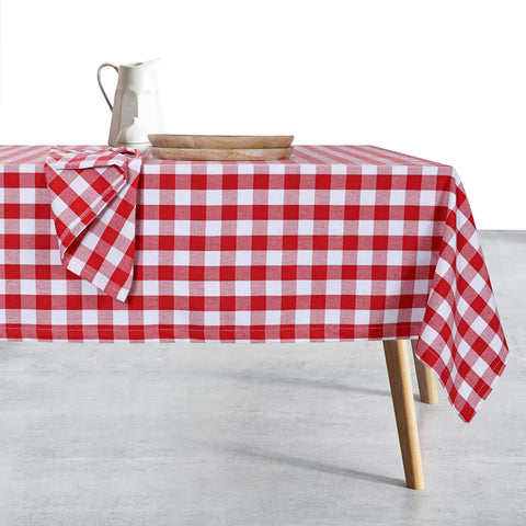 Gingham Checkered Tablecloth 60x102 Inch, 100% Cotton, Classic Check Pattern, Washable Table Cover f