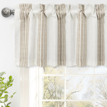 Chris Linen Lined Valance 2 Layer Thermal Insulated Room Darkening Blackout Window Valances 3 Inch Rod Pocket