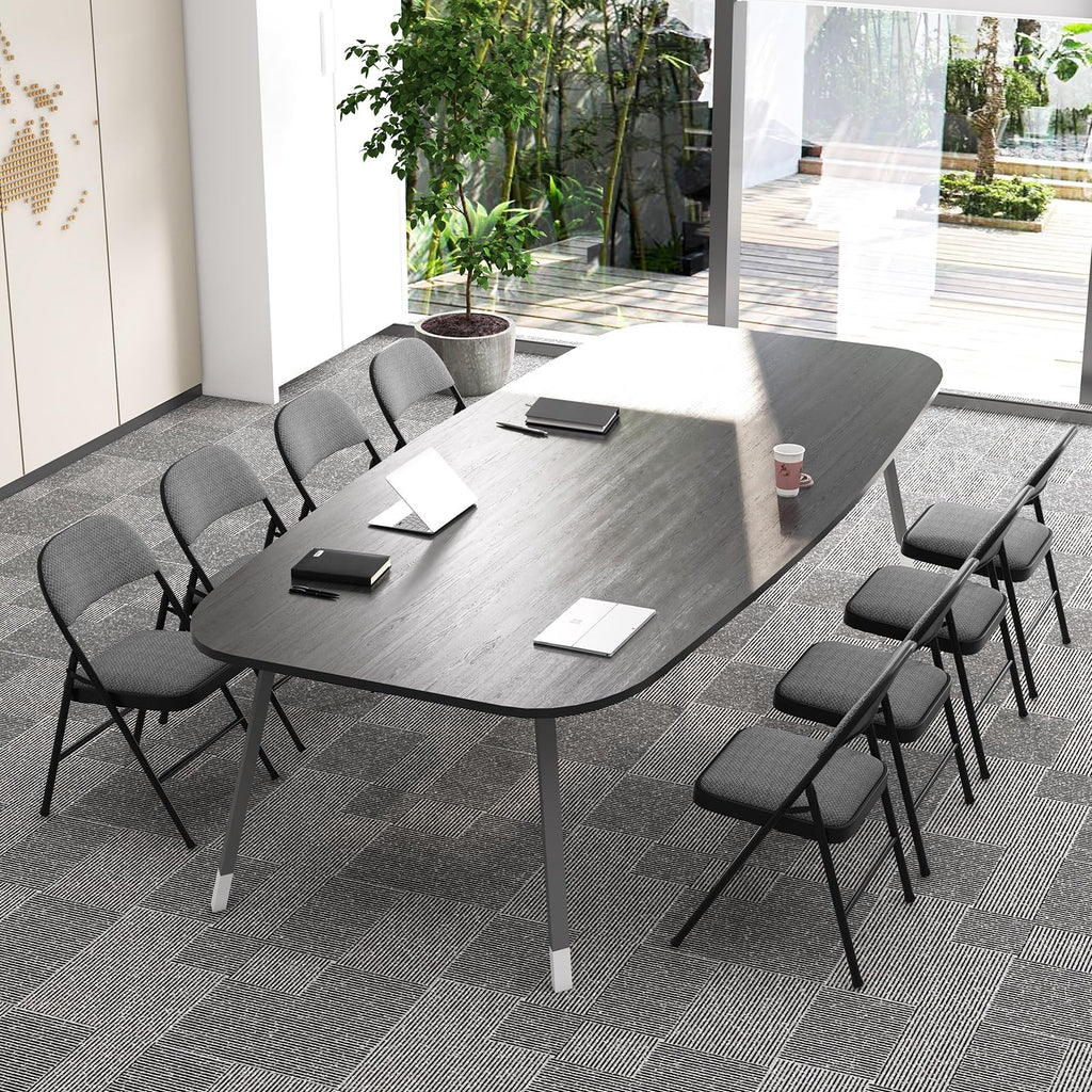 4 Pack Upholstered Folding Chairs with Steel Frame