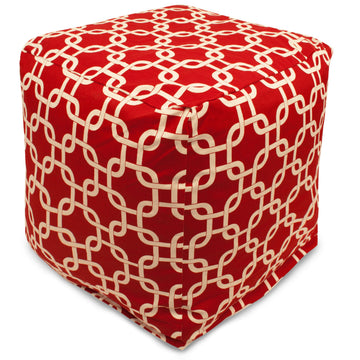 MHG Square Pouf Ottoman Foot Rest | Treated Polyester | Modern Decorative Seating or Footstool | Designed For Indoor