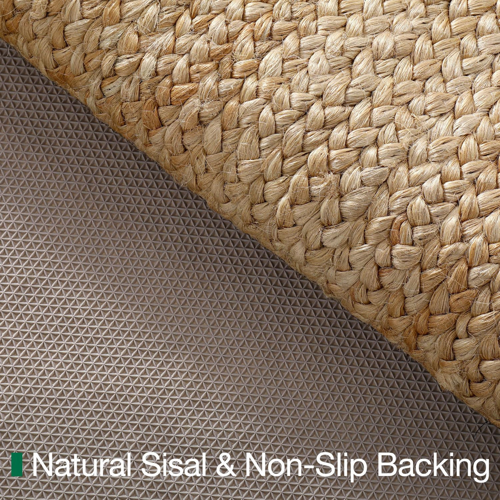 Natural Jute Indoor Door Mat, 24 x 36, Non-Slip Handwoven Entryway Mat
