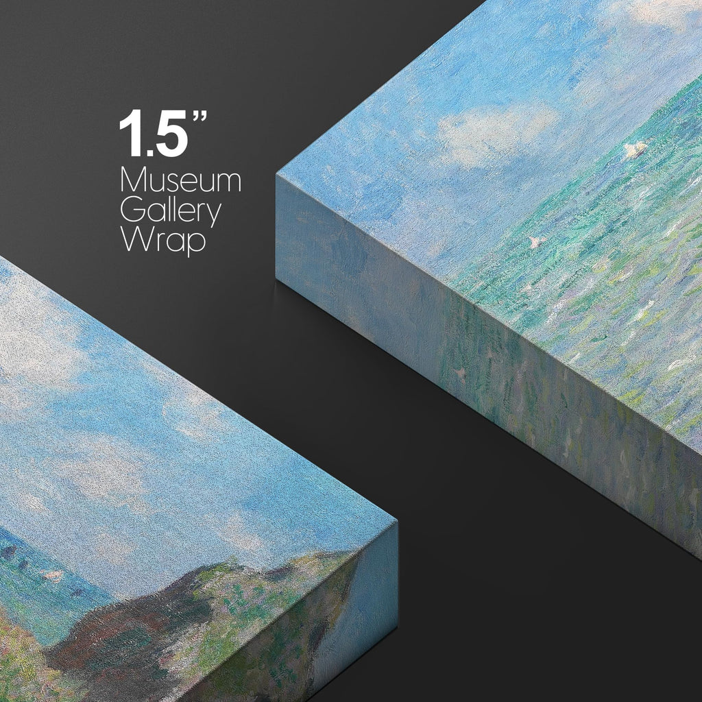 Claude Monet Cliff Walk at Pourville Impressionist Modern Art Canvas Art Home - 24x36 inches