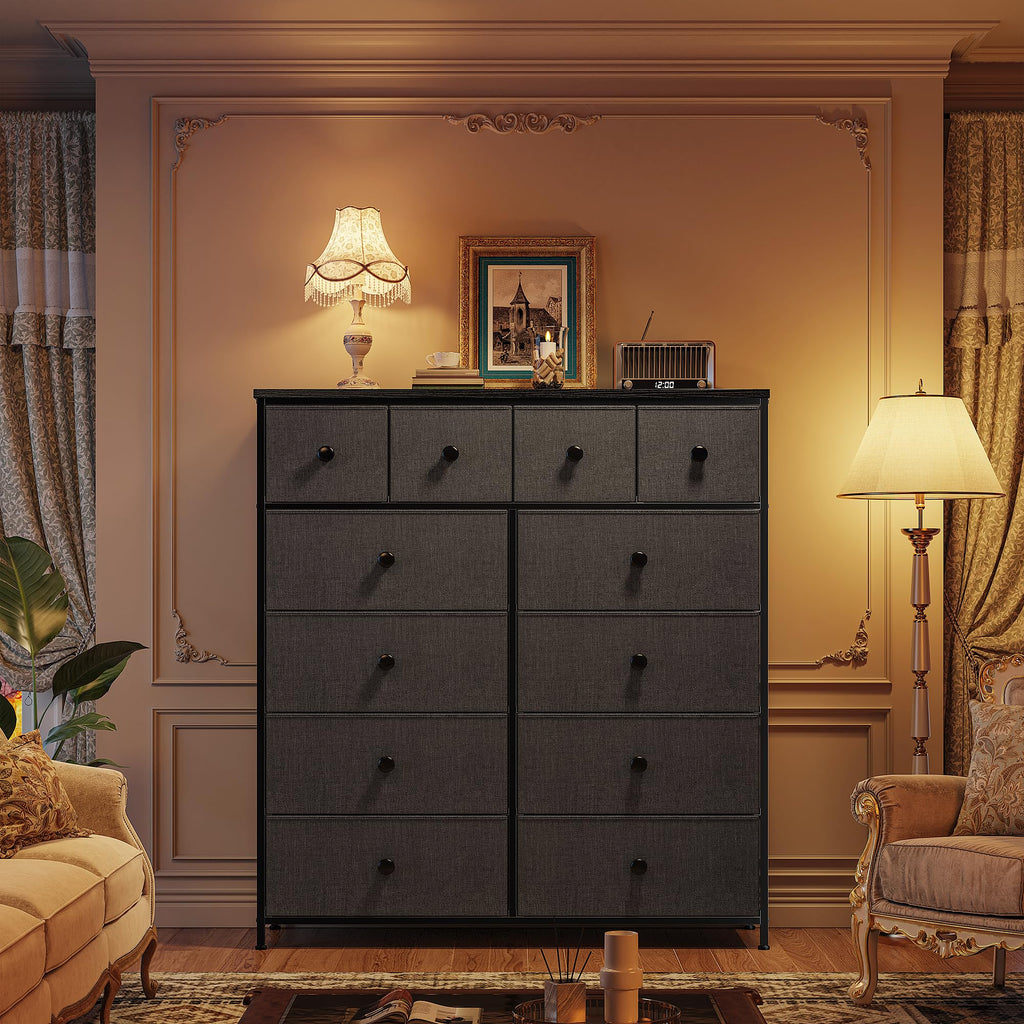 12 Drawer Dresser, Tall Vertical Storage Cabinet