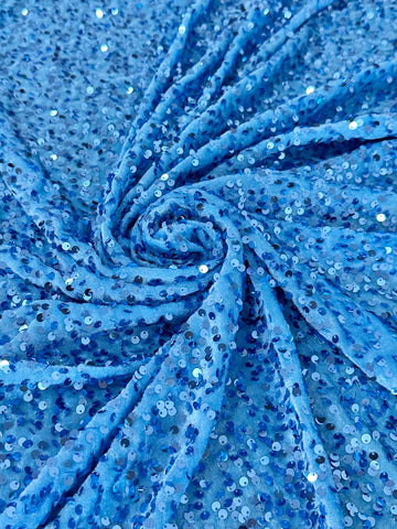 Sequin Velvet Fabric Soft Stretchy Cloth Glittering Sequins - Perfect for Dressmaking and Christmas Decor - 1 Yard of