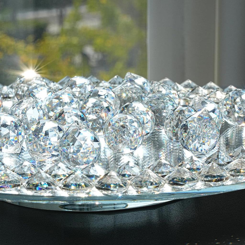 48pcs Clear Crystal Ball Prism 20mm Chandeliers Prism Sun Catcher Hanging - Rainbow Maker