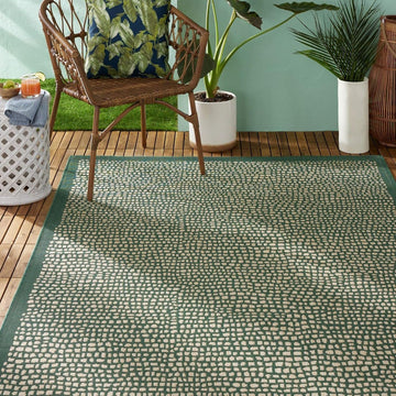 Marlin Transitional Indoor/Outdoor Area Rug, Green, 7'10"x10'2"