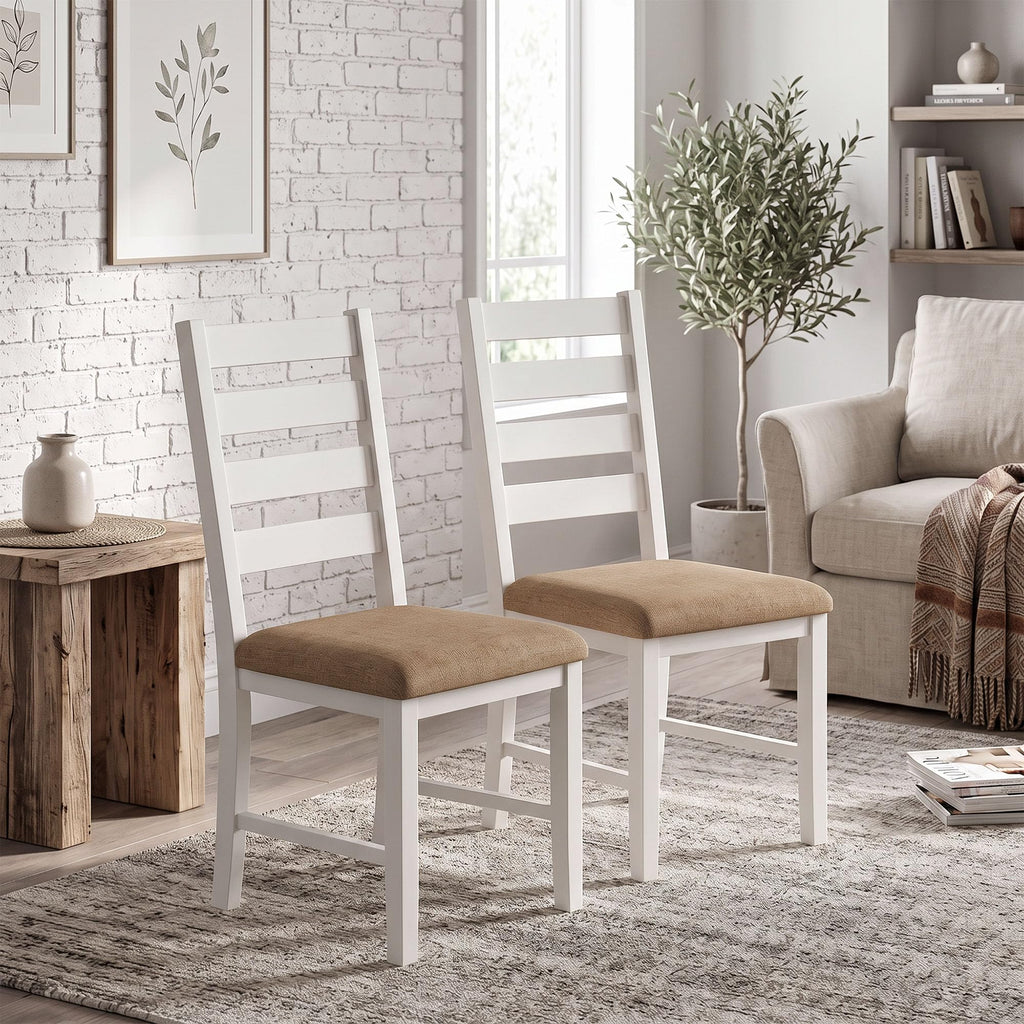6-Piece Dining Table and Chair Set with 4 Chairs & 1 Bench, Brown