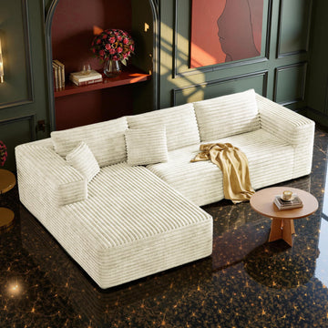 104" Boneless Sectional Couch