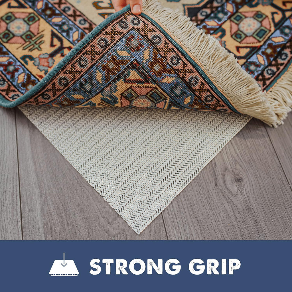 Rug Grip Low-Profile Non-Slip Rug Pad for Area Rugs and Runner Rugs, Rug Pad for Hardwood Floors 2' x 6' - Set of 12