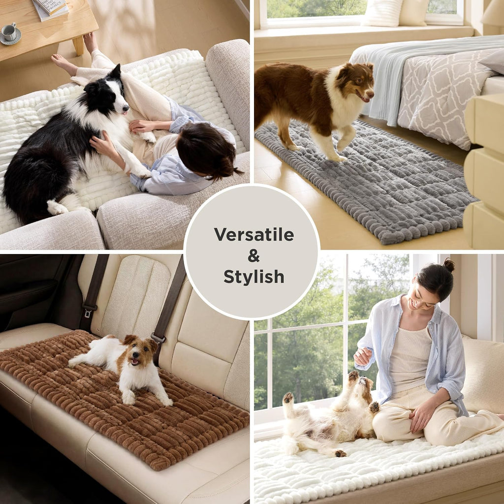 Comfyfleece Sofa Cover, Couch Covers for Dogs, 27.6 x 59 White