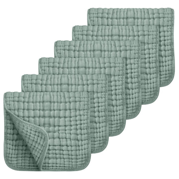 Muslin Baby Burp Cloths, Absorbent Brup Rags 6 Pack Set for Baby