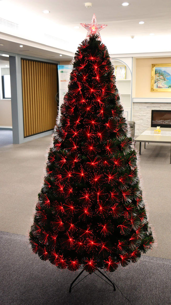 7 Foot 7 Colors Changing LED Fiber Optic Christmas Tree Pre-lit (7ft)