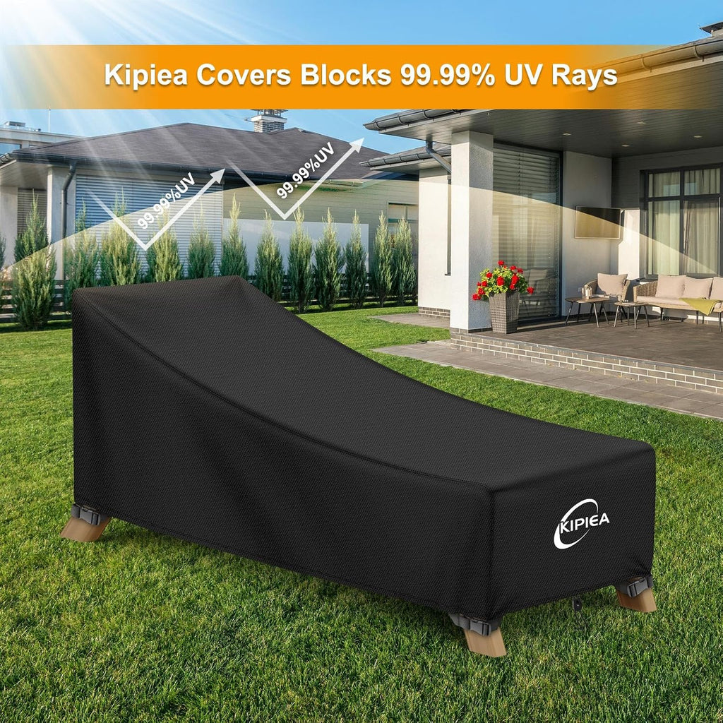 Waterproof Patio Lounge Chair Covers for Outdoor Furniture, Heavy Duty Outdoor Chaise Lounge Cover with Anti UV and